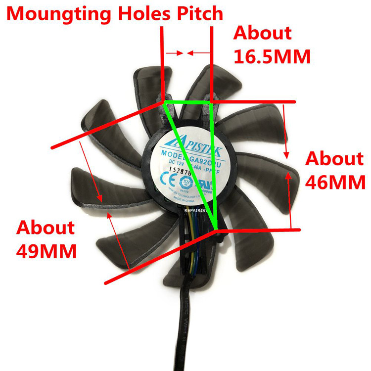 2Pcs/Set T128015DU,GPU VGA Cooler,Video Graphics Card Fan,For MANLI GTX1060 GTX 1660 Super Gallardo,