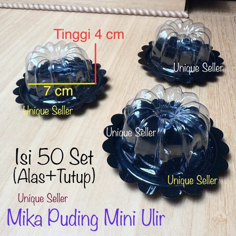 [Isi50] Mika Puding Mini Bulat Ulir Twister Lextra 7 cm 7cm Tray Mika Puding Jelly Twister Lextra
