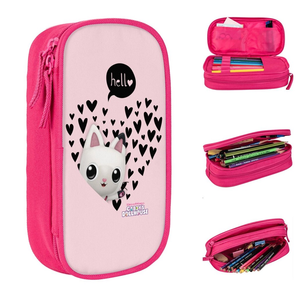 

Gabby Dollhouse Pencil Case Pencil Pouch Pen Box for Girls Boys Large Storage Bag Students School Zipper Stationery