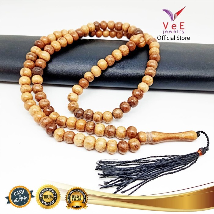 Tasbih Kayu Gaharu Asli Wangi Bertuah 99 Butir - VeE Kalung Tasbih