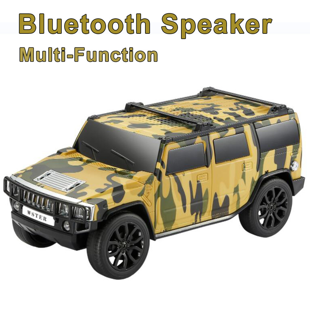 Wireless Bluetooth Speaker Hummer Model High Volume PC Spoundbox TWS FM Radio TF Card U Disk Aux Pla