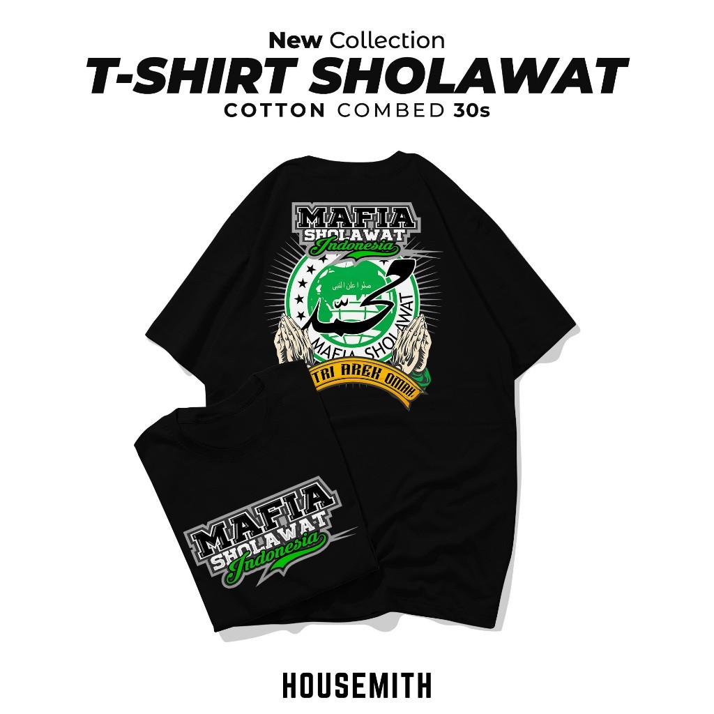 Kaos Mafia Sholawat V7 -  Mafia Sholawat NU - Kaos Pendek Sholawat - Kaos Santri - Kaos Mafis Jawa -