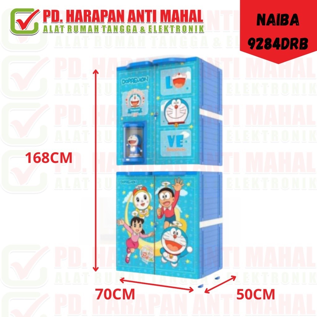 LEMARI PLASTIK NAIBA MSC PREMIUM DOLL 9284 (LEMARI PLAS / LEMARI PAKAIAN NAIBA MULTI SUPER CABINET D