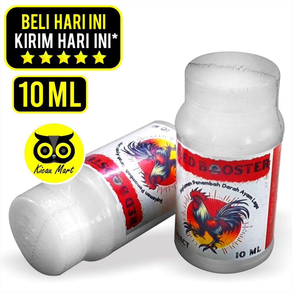 KICAU MART Red Booster Inject 10ml Vitamin Suplemen Penambah Darah Ayam Obat Ayam Sakit Liver Pucat 