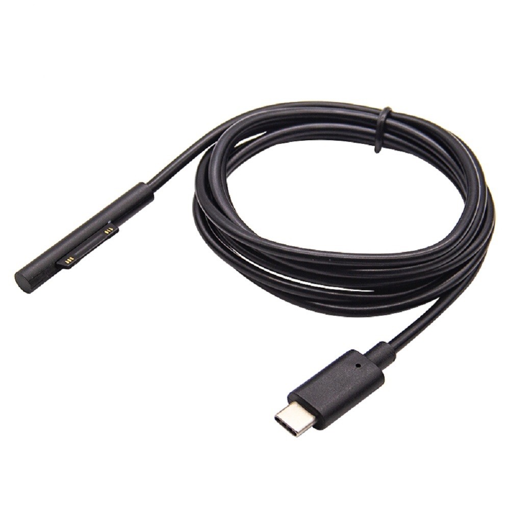 

1.5M 12-15V USB Type-C Power Charger Adapter Cable PD to Type-C Charger for Microsoft Surface Pro 7 6 5 4 3 GO Tablet Charger