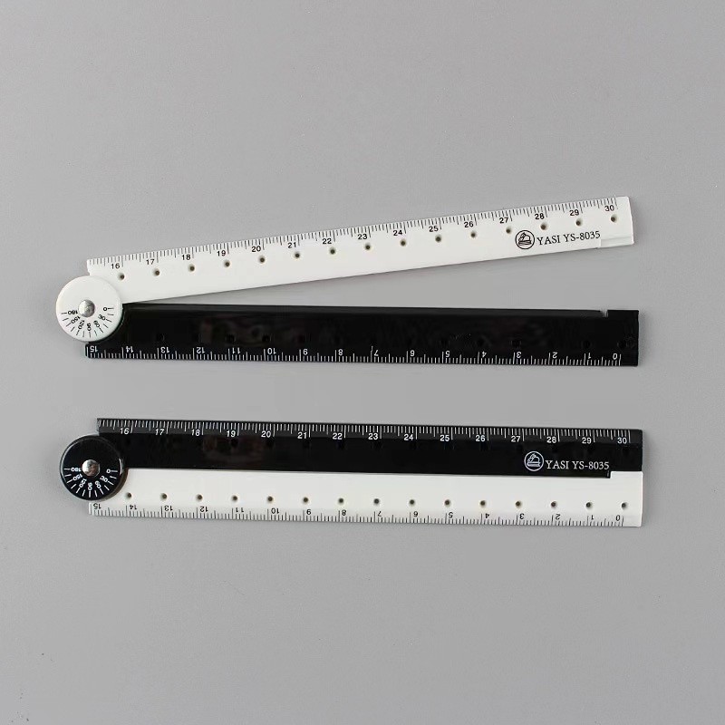 

Penggaris lipat hitam putih/penggaris lipat grafik penggaris sederhana hitam dan putih/Penggaris/penggaris lipat (30cm)