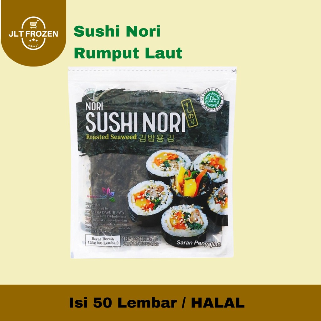 

Sushi Nori Halal Seaweed Rumput Laut Sushi Untuk Kimbab/Gimbab ISI 50