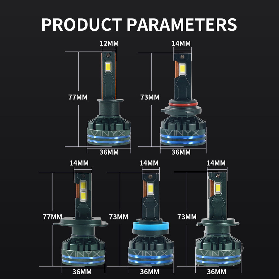 Lampu Utama Mobil LED Vinyx V4 CSP 45 Watt - H4