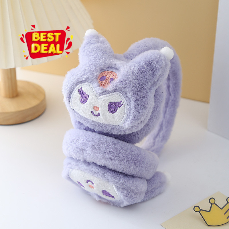 Earmuff Penutup Telinga Anak Bayi Dewasa Kuromi Anti Bising Tekanan Udara Untuk Tidur Pesawat