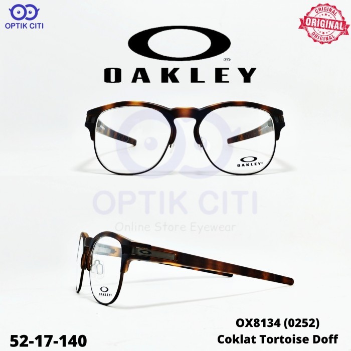 frame kacamata sporty pria original Oakley LATCH KEY RX OX 8134  - Brown Tortoise