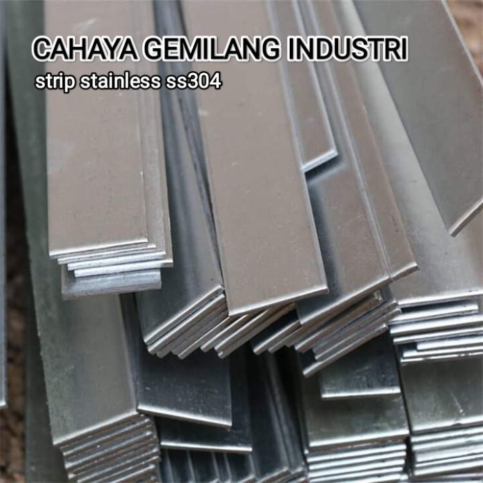 plat strip stainless SS304 3mm x 40mm x 1000mm