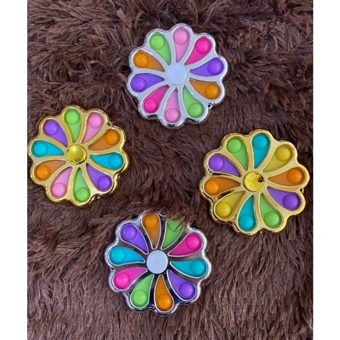 Simple Dimple Fidget Pop It Mainan Educational Anak Stress Relief Toy - 5 Spinner