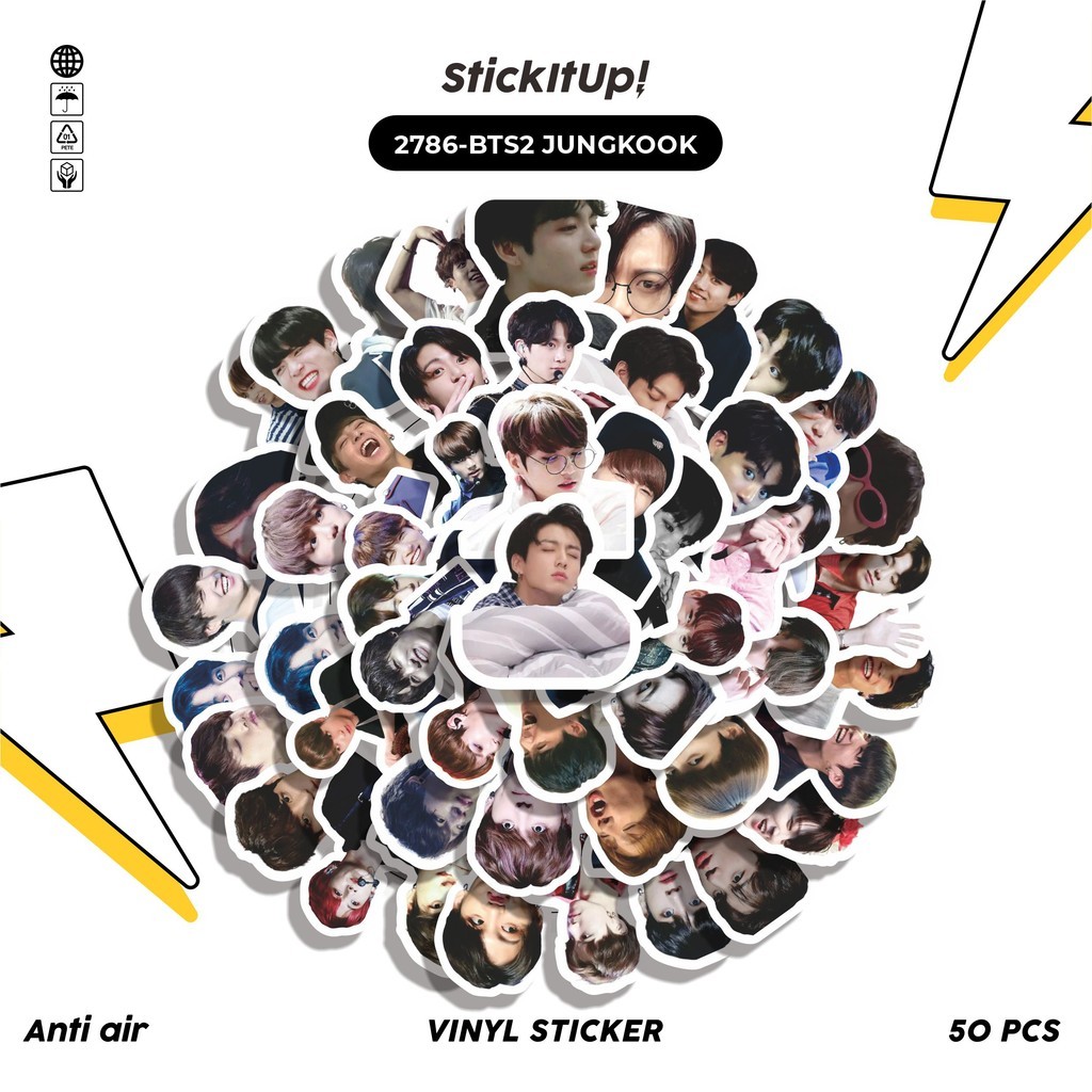 

COD✨ 50 Pcs Stiker JUNGKOOK SERIES 01 Lucu Anti Air Untuk Dekorasi Notebook Sepeda Skateboard Handphone DIY