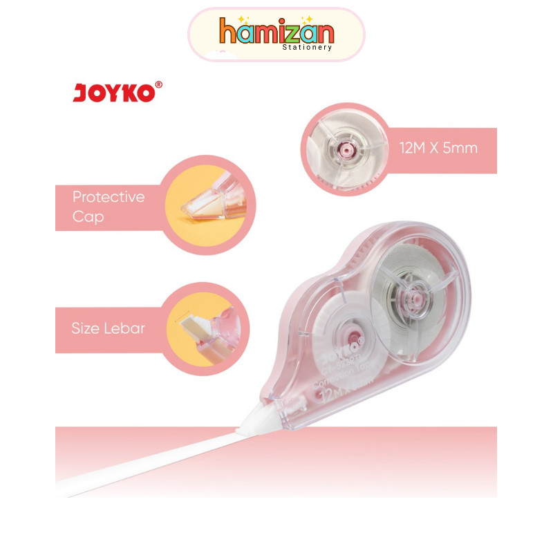 

Correction Tape 12 meter CT 522 warna Pastel - Pita Koreksi Joyko Tipx CT-522 PTL Ct522PTL Pastel / Pita Koreksi Correction Tape Joyko CT-522PTL Pastel Color