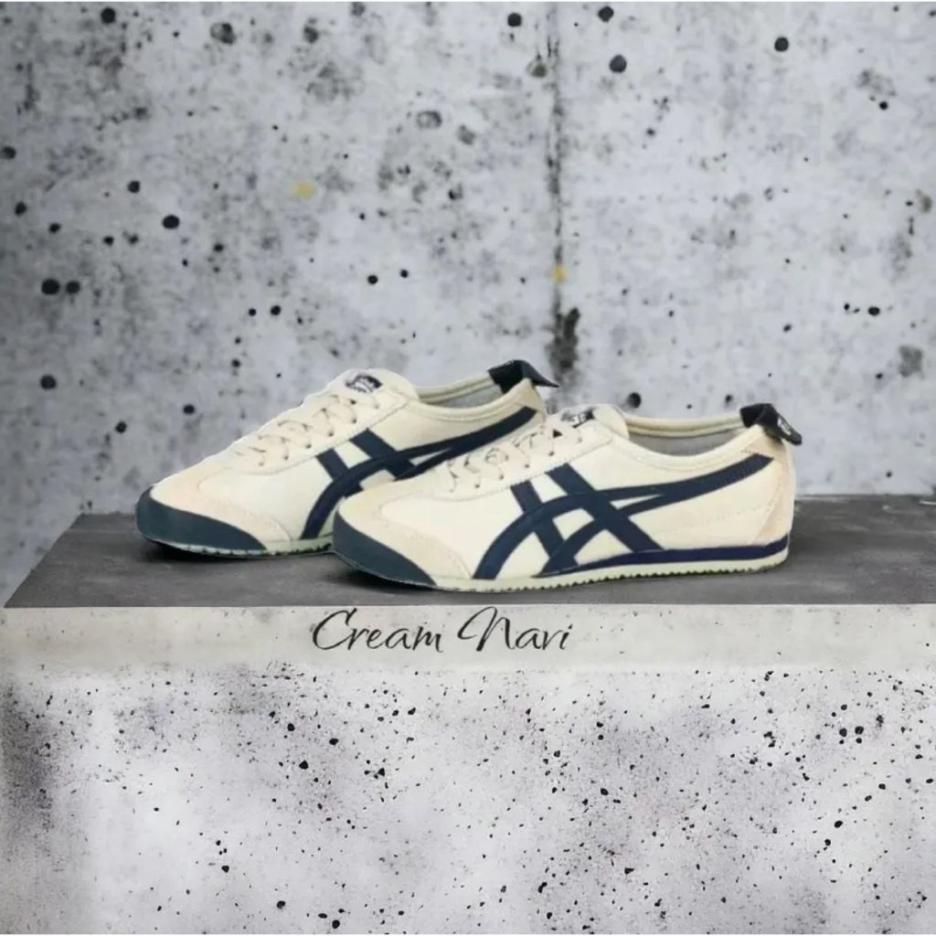 SEPATU PRIA ONKA TIGER PUTIH LIST NAVY TIGER