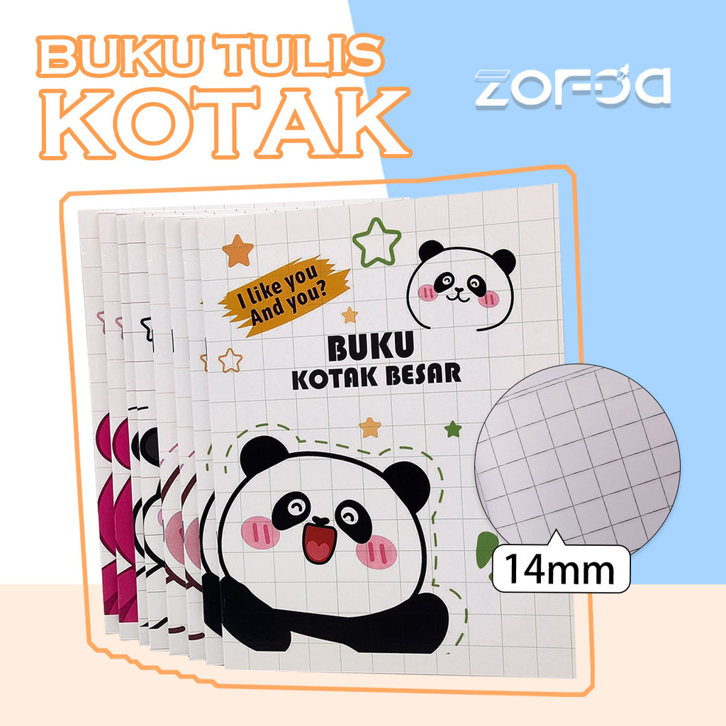 Buku Tulis Kotak Besar 38 Lembar Buku Latihan untuk Kelas Bawah, Buku Harian dan Buku Catatan Perlen