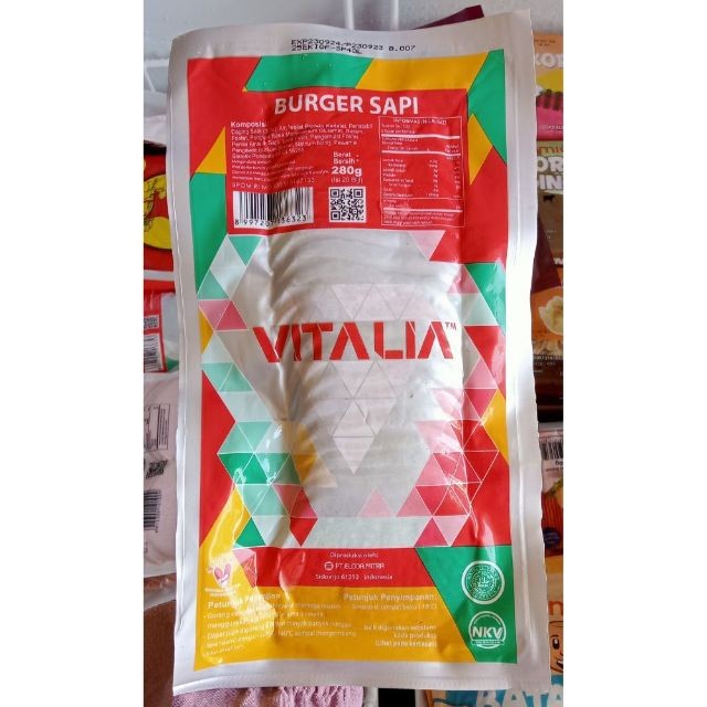 

Vitalia Daging Burger Sapi MINI 280gr Isi 20