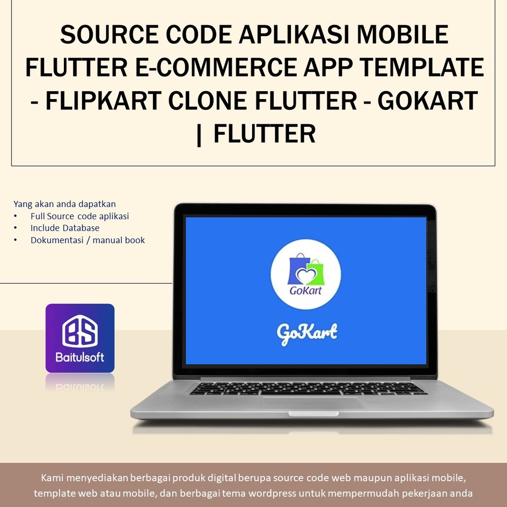 SOURCE CODE APLIKASI MOBILE FLUTTER E-COMMERCE APP TEMPLATE - FLIPKART CLONE FLUTTER - GOKART | FLUT