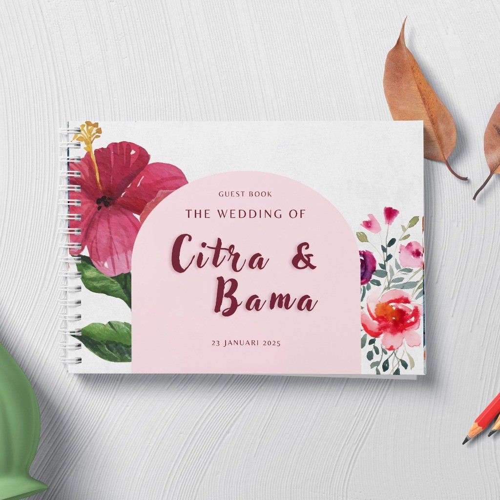 

Aneka Custom Buku Tamu Pernikahan - Soft Cover Guest Book Guestbook Minimalis GBC7