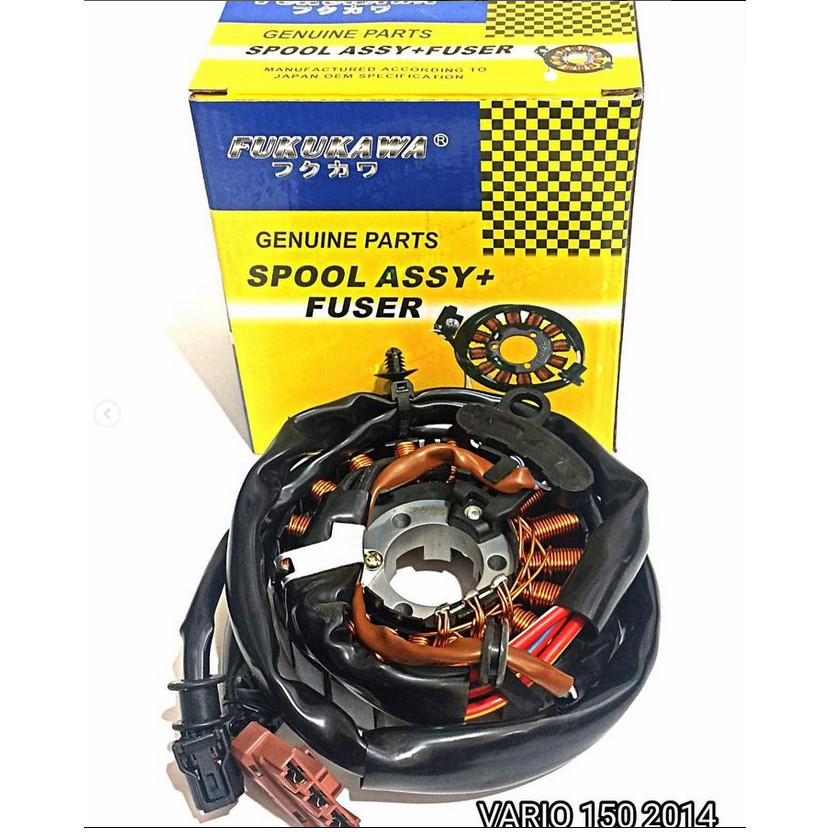 STATOR SPUL KOMPLIT FUKUKAWA ORIGINAL - SPOL SPOOL MEGA PRO GL PRO VARIO BEAT SCOOPY KHARISMA JUPITE