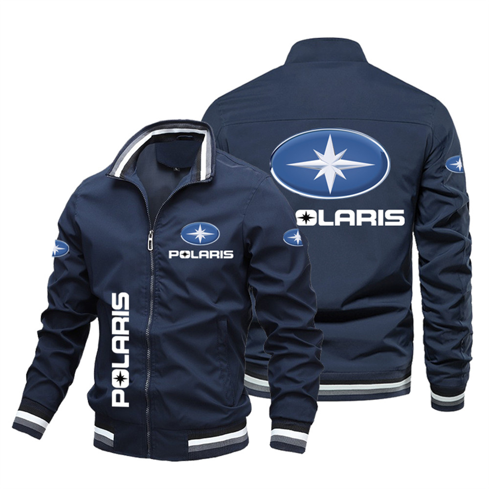 Polaris All Terrain Vehicle Print Men's Jacket Outdoor Sports Baseball Jacket Men's Aviator Jacket F