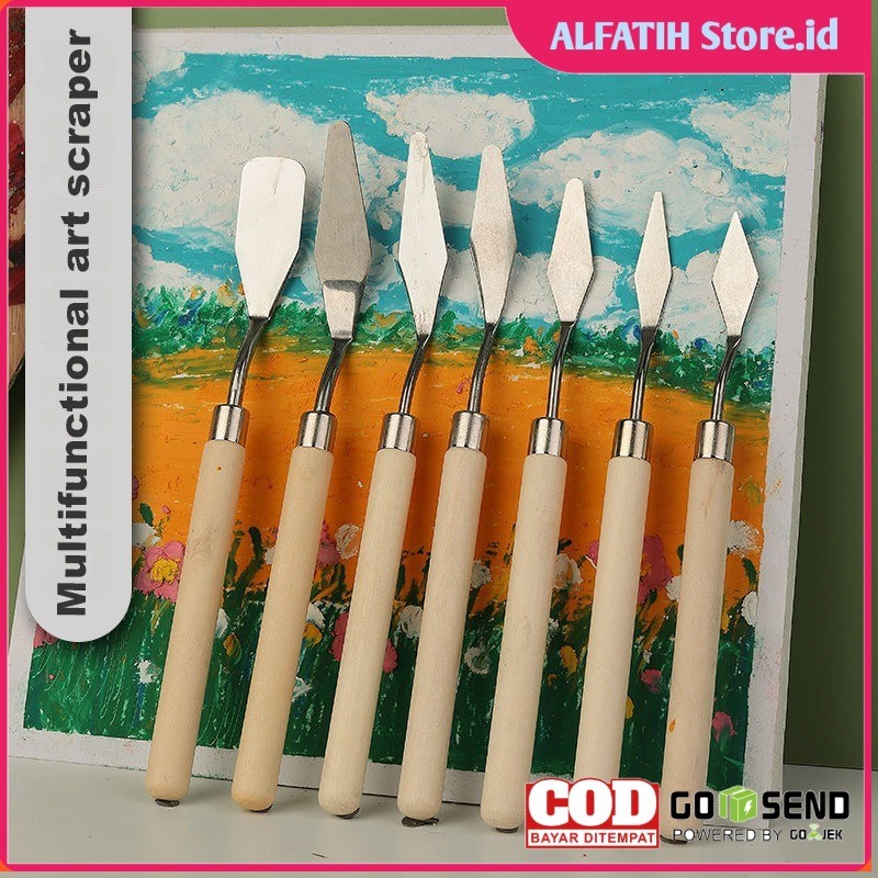 

Pisau Palet Lukis Cat Akrilik Painting Scraper Knife 7 PCS - 7RHRETSV
