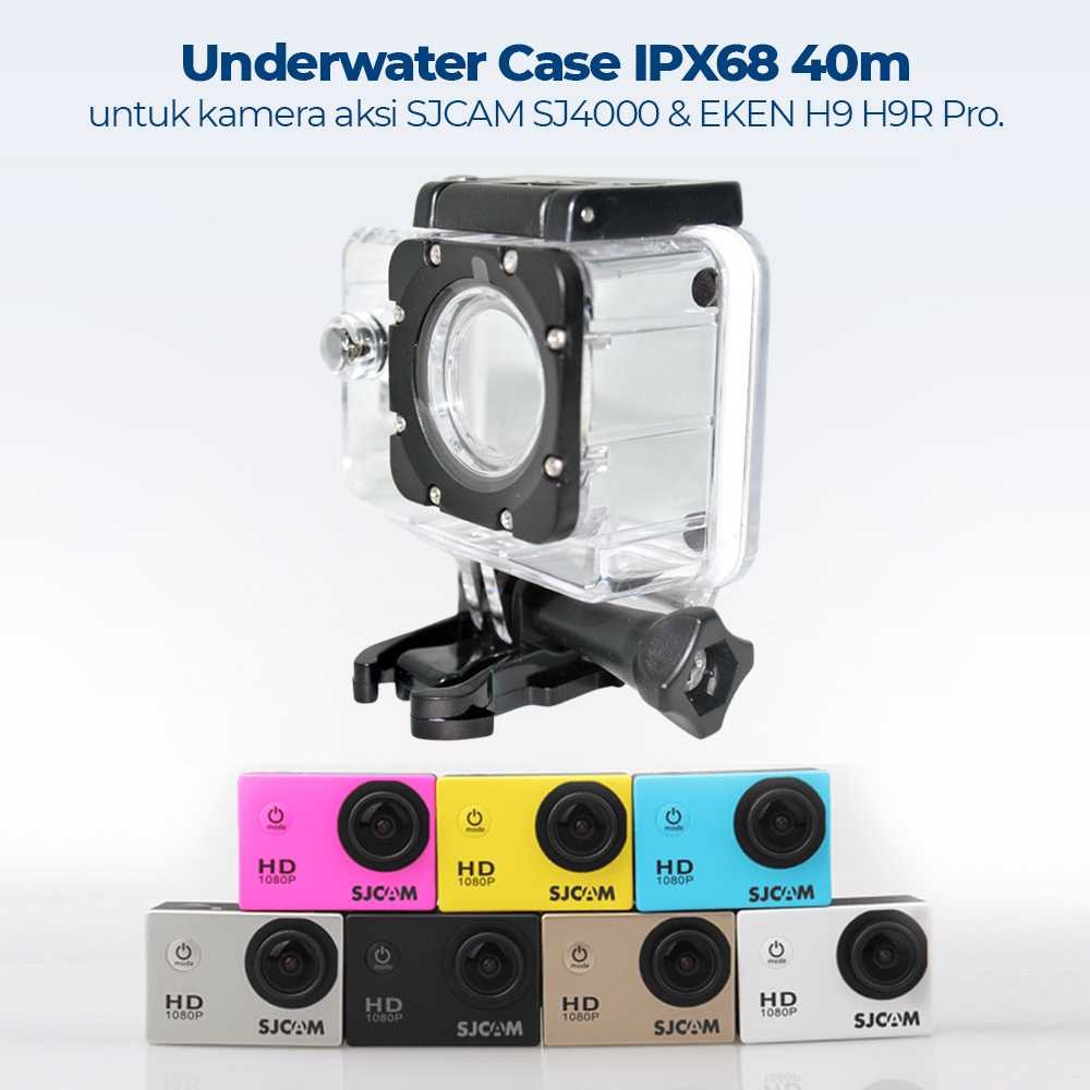 COD Hard Case Casing Pelindung Kamera Aksi Action Cam SJCAM SJ4000 EKEN H9 H9R Pro Waterproof Anti A