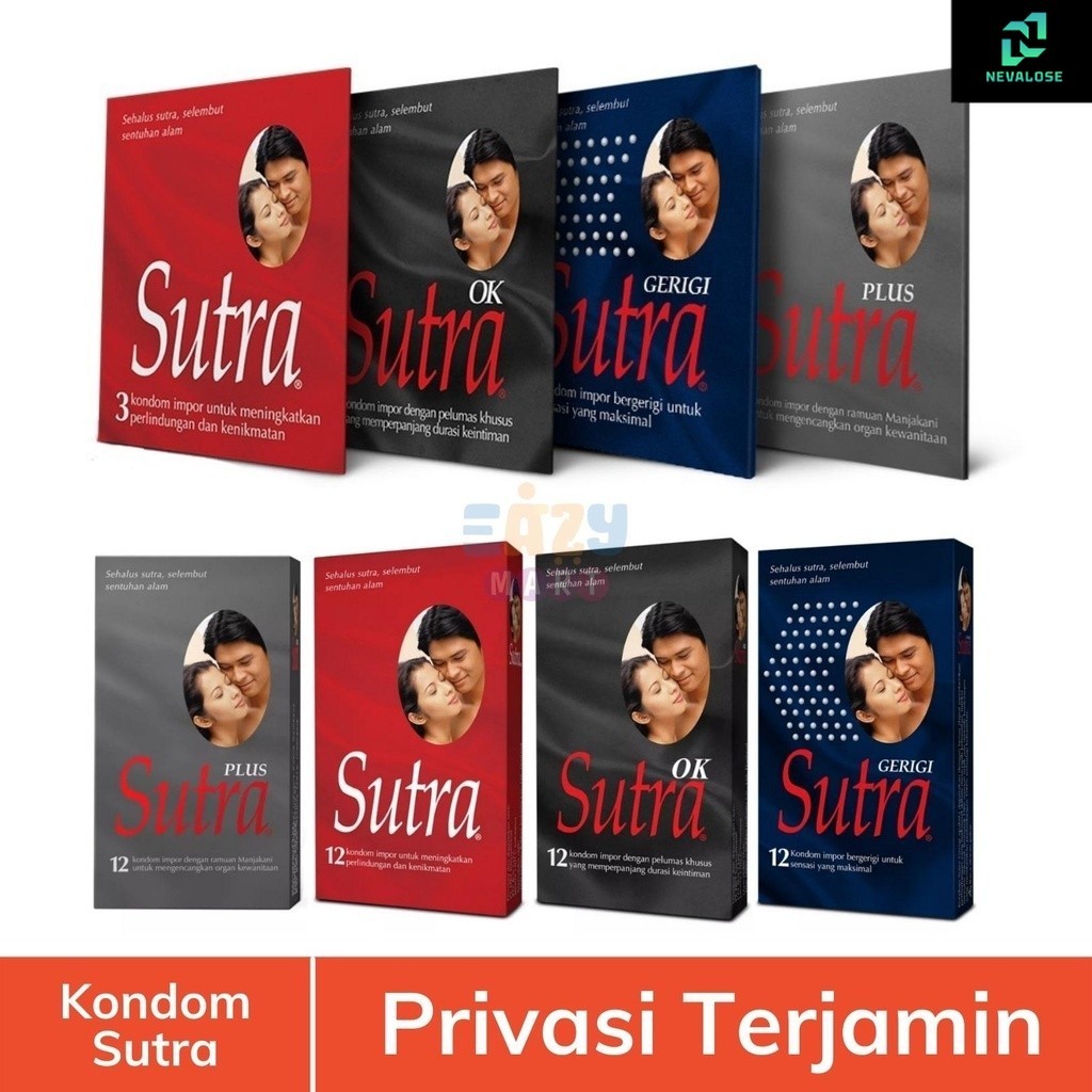 Kondom Sutra Merah / OK Hitam / Gerigi / Plus