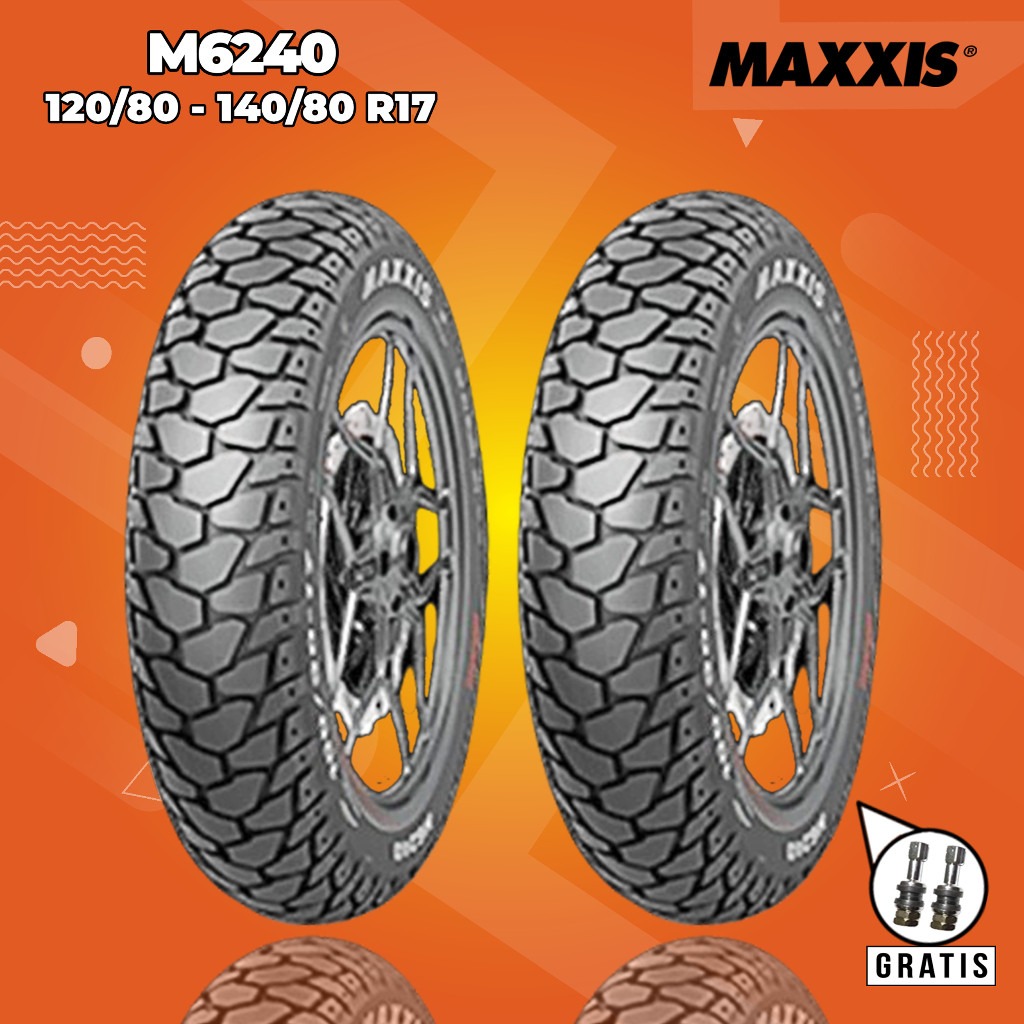 Paket Ban Motor Adventure MAXXIS 100/80 + 140/80 Ring 17 Tubeless