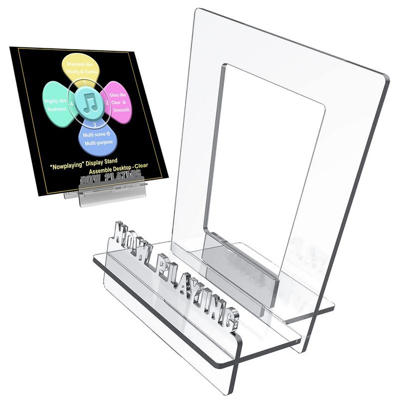 

Acrylic Record Shelf Now Playing DVDs Record Display Stand Vinyl Record Shelf For Albums Home Accessories