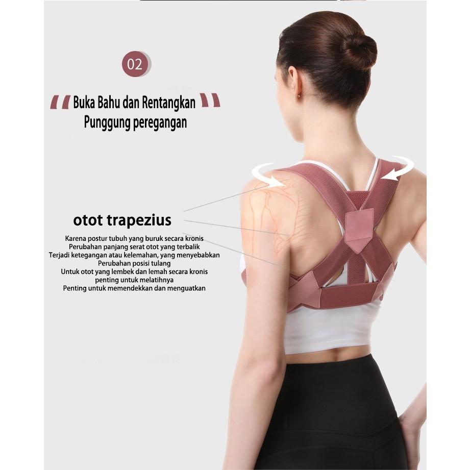 [Ready]Alat Terapi Belt Sabuk Penyangga Penegak Punggung Bahu Korektor Postur Tubuh Camelback Anti B