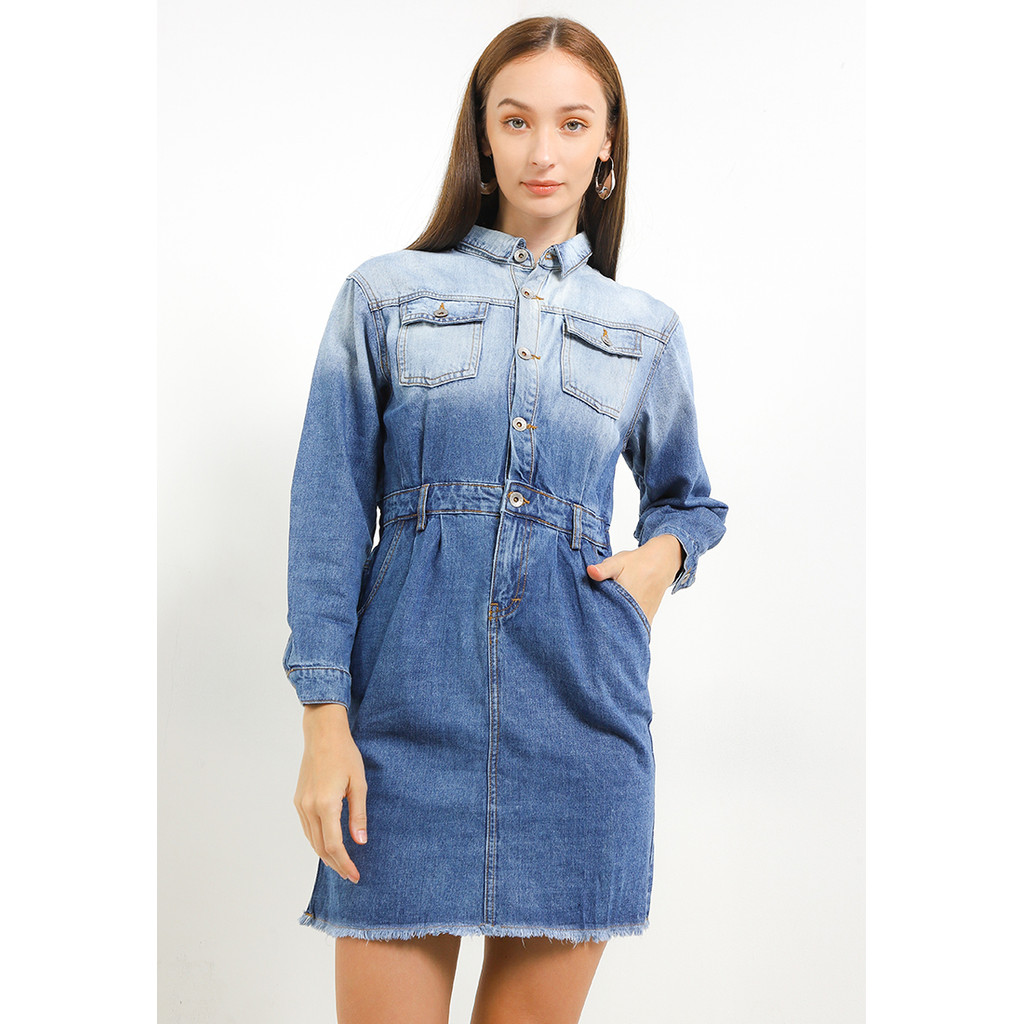 X EIGHT Huda Dresses - Dress Wanita Denim
