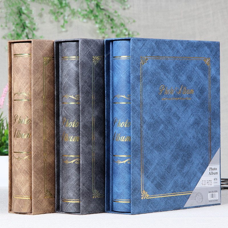 

Large Intert Photo Album, Paper Scrapbooking Album, Wedding Foto Album, Baby and Family, 200 Pages, 44D