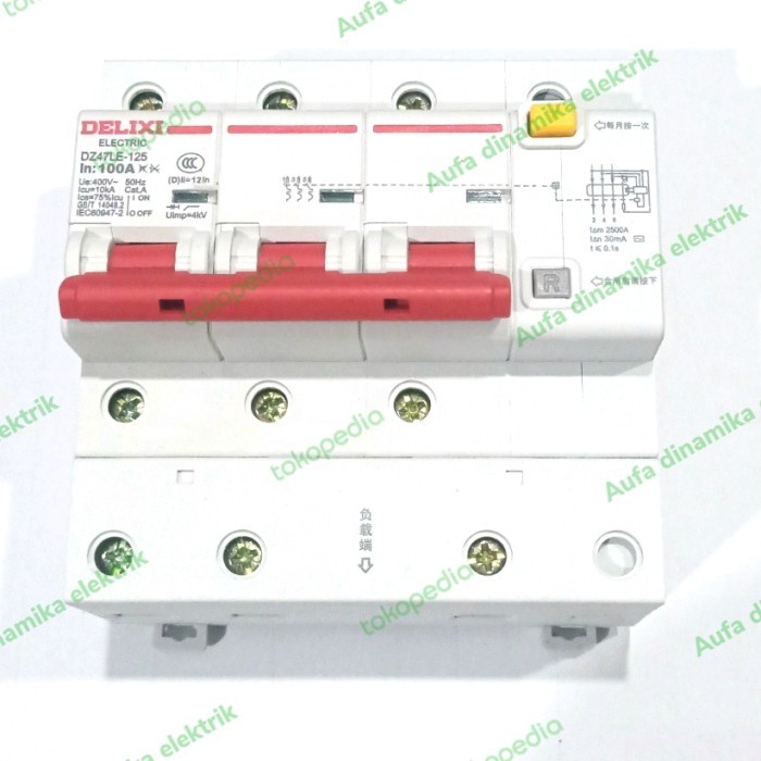 D90 DZ47LE-125 Miniature Circuit Breaker 3P 100A DELIXI