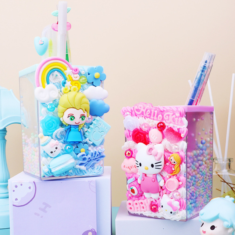 

DIY Handmade Transparent Cream Glue Pen Holder Material Pack Children's Girl Toys