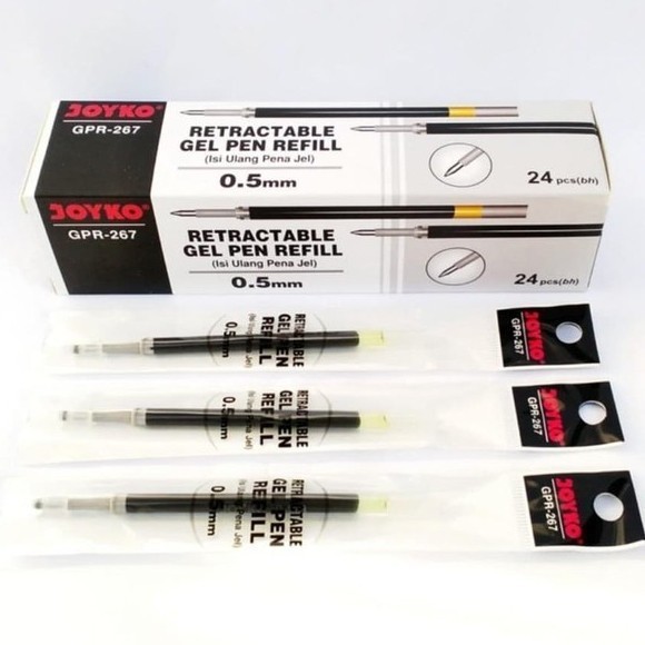 

Gel Pen Refill GPR-267 0.5 mm 1 BOX isi 24 PCS Isi Ulang Pen Isi Pulpen Joyko