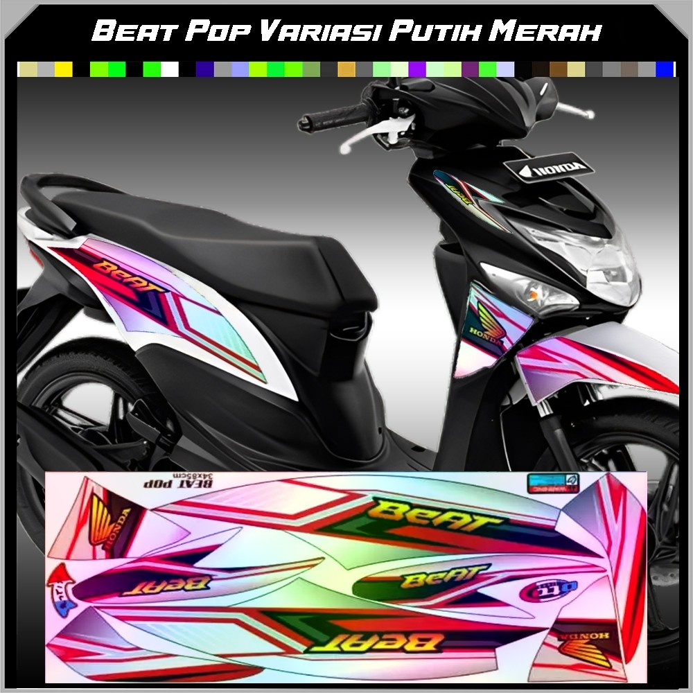 STRIPING VARIASI BEAT POP 2015 2016 2017 HOLOGRAM TERMURAH DAN TERLARIS