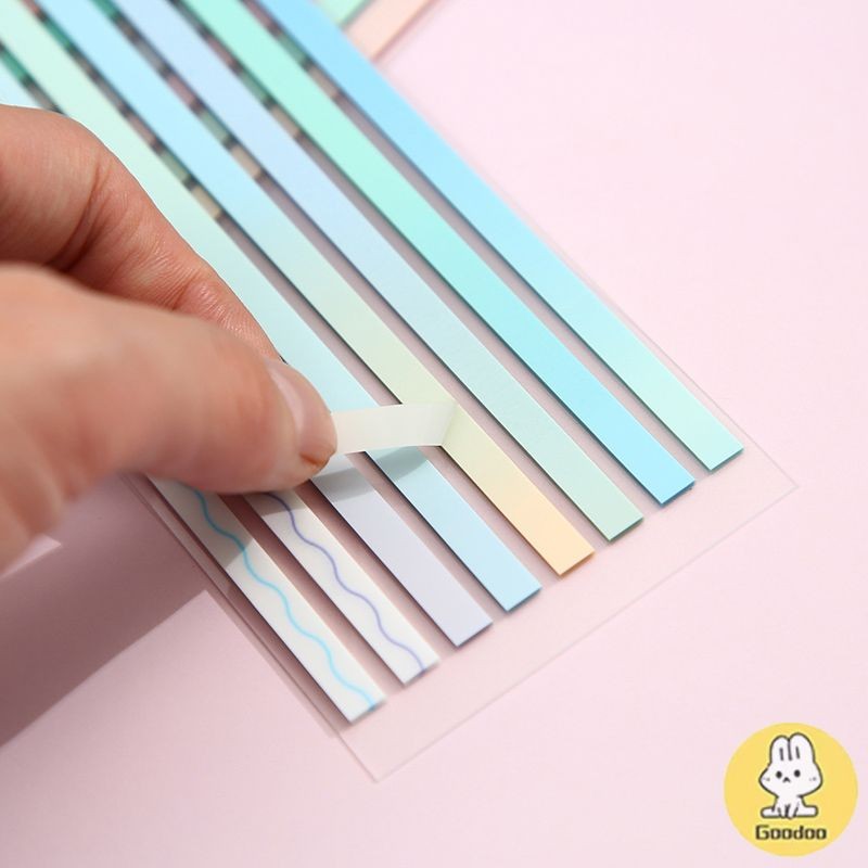 

[COD] Stiker Indeks Kombinasi Semi-transparan Sticky Notes Stiker Memo berperekat Catatan Warna-warni -GD