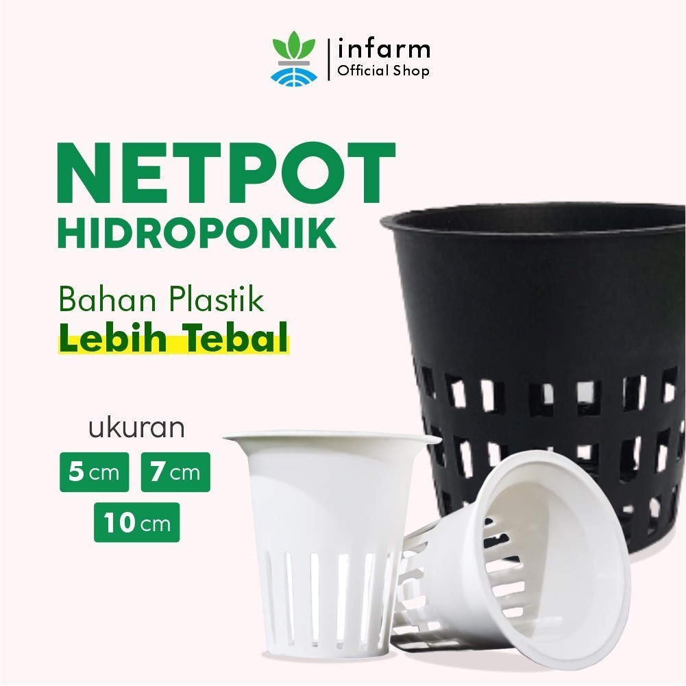 INFARM - Netpot Hidroponik Net Pot Plastik Tanaman Hidroponik Tempat Wadah perlengkapan Tanaman Hidr