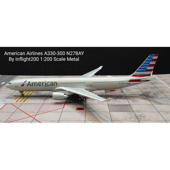 Pesawat Terbang American Airlines A330-300 N278AY  Inflight200 Skala 1/200 Metal Diecast