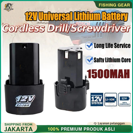 Baterai Lithium 12V Alat Listrik Baterai Aksesori Bor Tangan Baterai Untuk Xenon Ryu JLD 1300MAh Dik