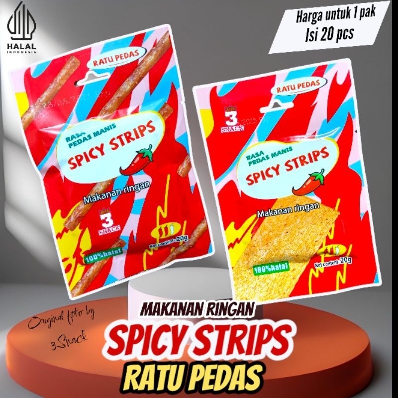 

1 PAK RATU PEDAS SPICY STRIPS JUICY BAR BALADO ISI 20