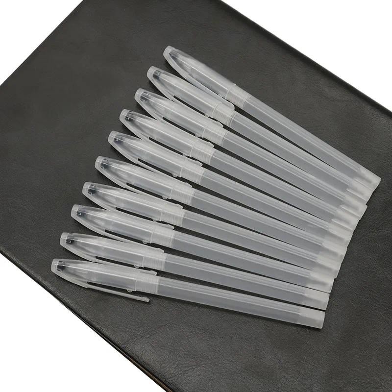 

Wholesale! 10pc Gel Pen Case Ballpoint Pen Transparent Handle Shell Cover Simple Styple Minimum Handle Cover Shell Stationery