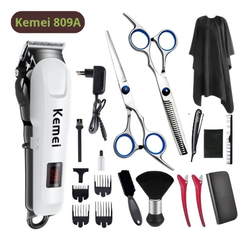 Alat Pangkas Cukur Rambut Mesin Cukur Kemei Km 809a Charger Hair Clipper Alat Cukur Elektrik Tanpa K