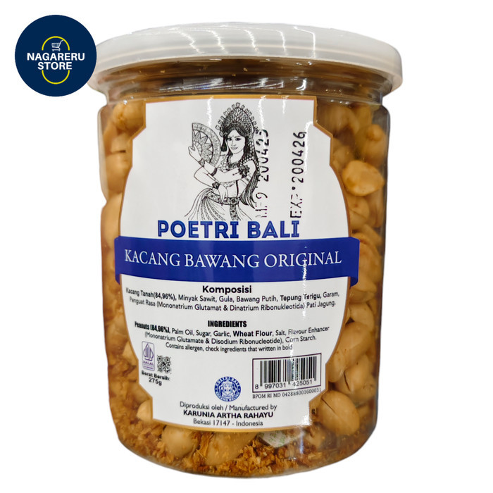 

Poetri bali kacang bawang original 275gr