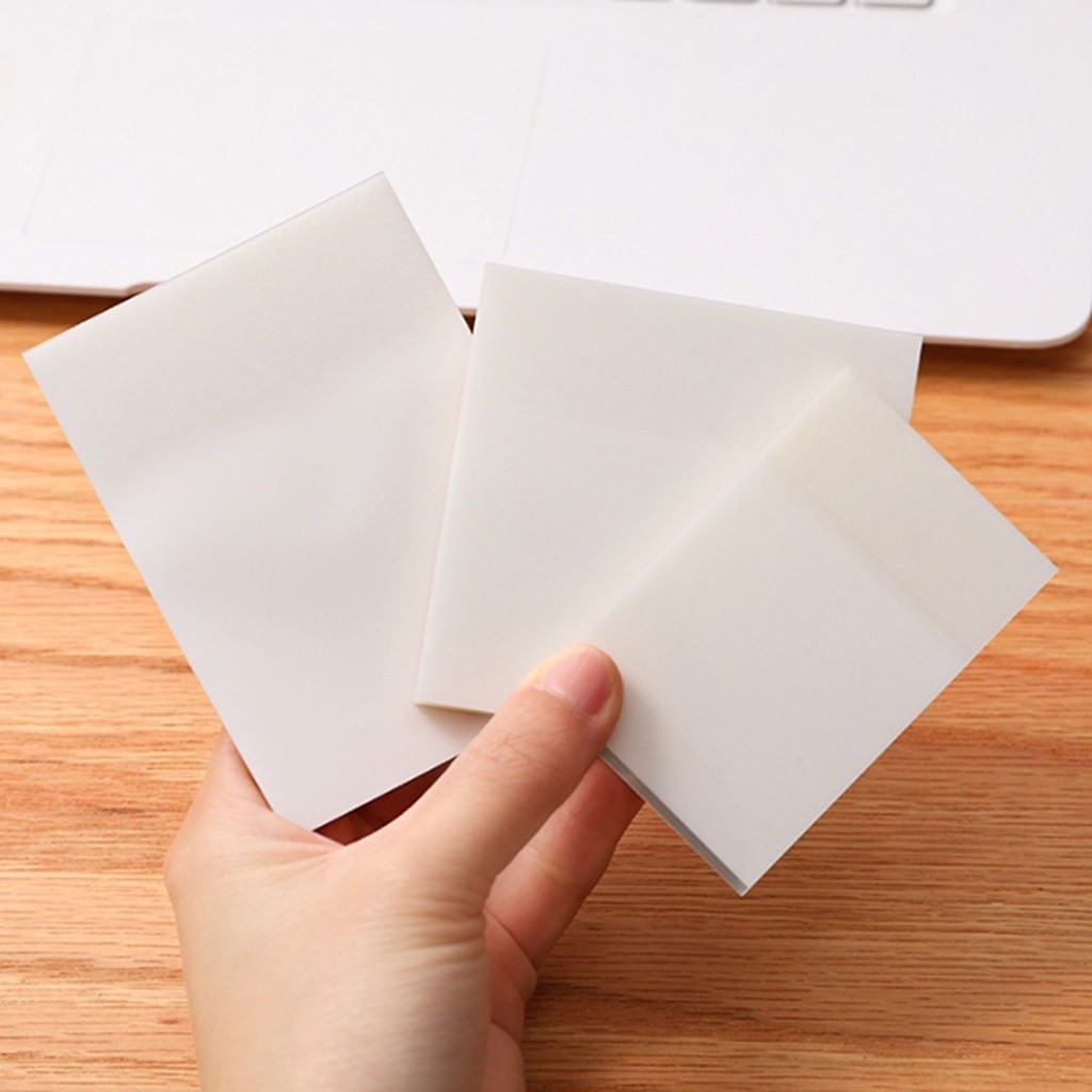 

SR Sticky Note Transparan Isi 50 Lembar Waterproof Serbaguna Untuk Kantor Sekolah / Kertas Memo Tahan Air S086