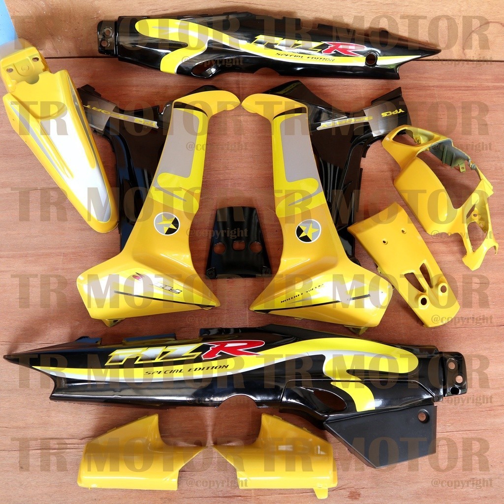 Cover Body Fizr Full Set Caltex Kuning Hitam - Bahan Plastik ABS Tebal