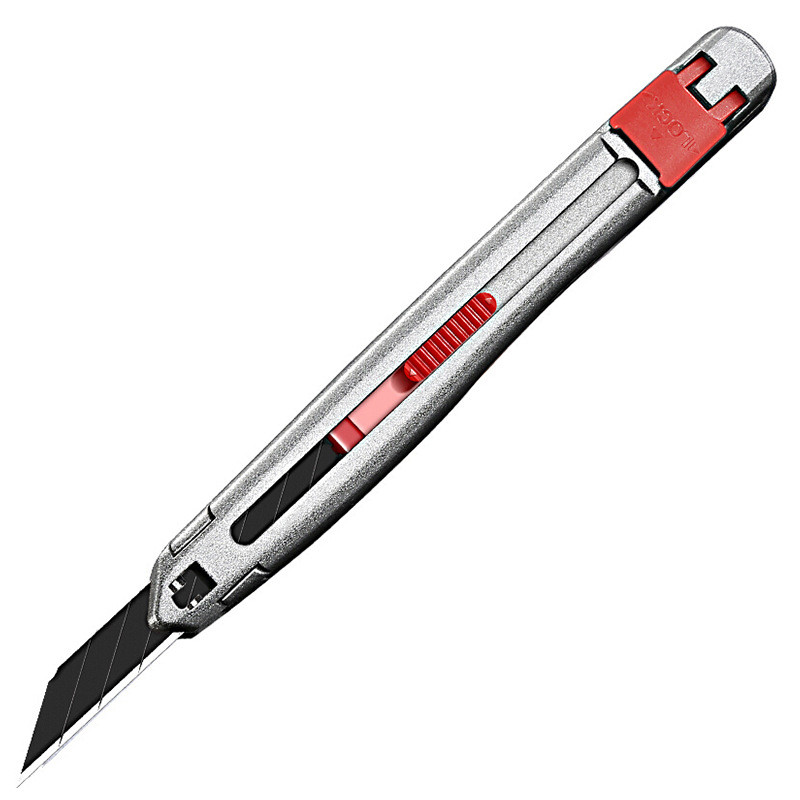

Zinc Alloy Metal Stationery Art Craft Knife Anti-shaking Japanese Small box cutter Premium Retractable faca School Office Cuttin