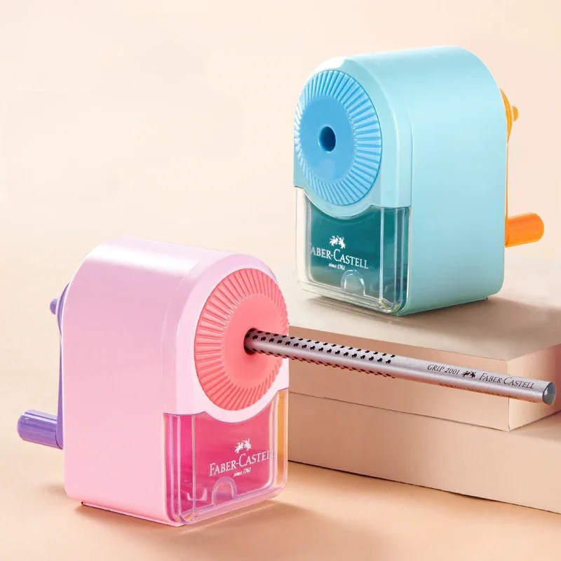 

FABER CASTELL Manual Hand Crank Pencil Sharpener Sharpen 8mm in Diameter Candy Colors for Kids,Artists,Student Office Stationery