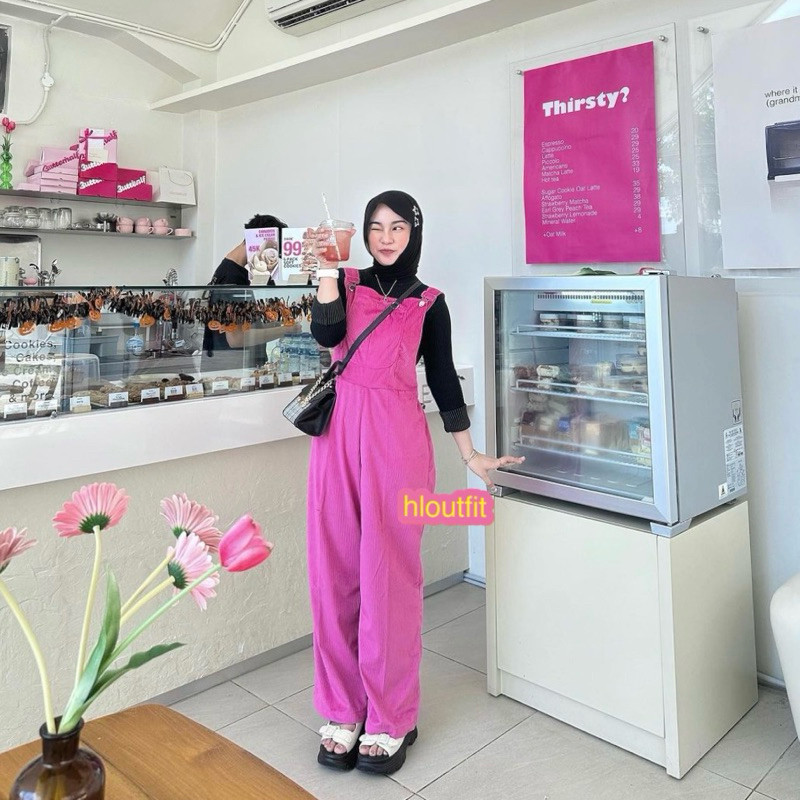 NANTARSHOP HL Emily Jumpsuit Corduroy-Overall Corduroy (REALPICT)